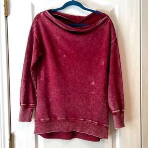 Anthropologie Pilcro Long Sleeved Sweatshirt type Tunic Wine/Bordeaux Co…